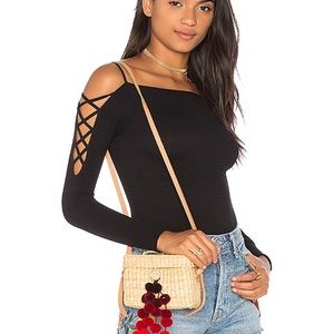 Free people cross shoulders layering top